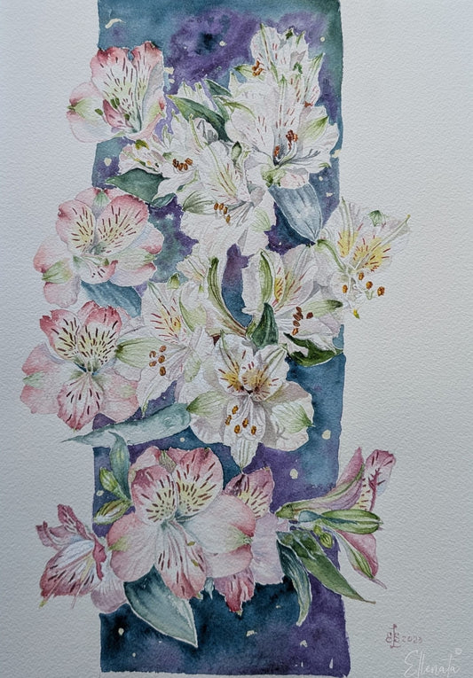 Moonlit Alstroemerias