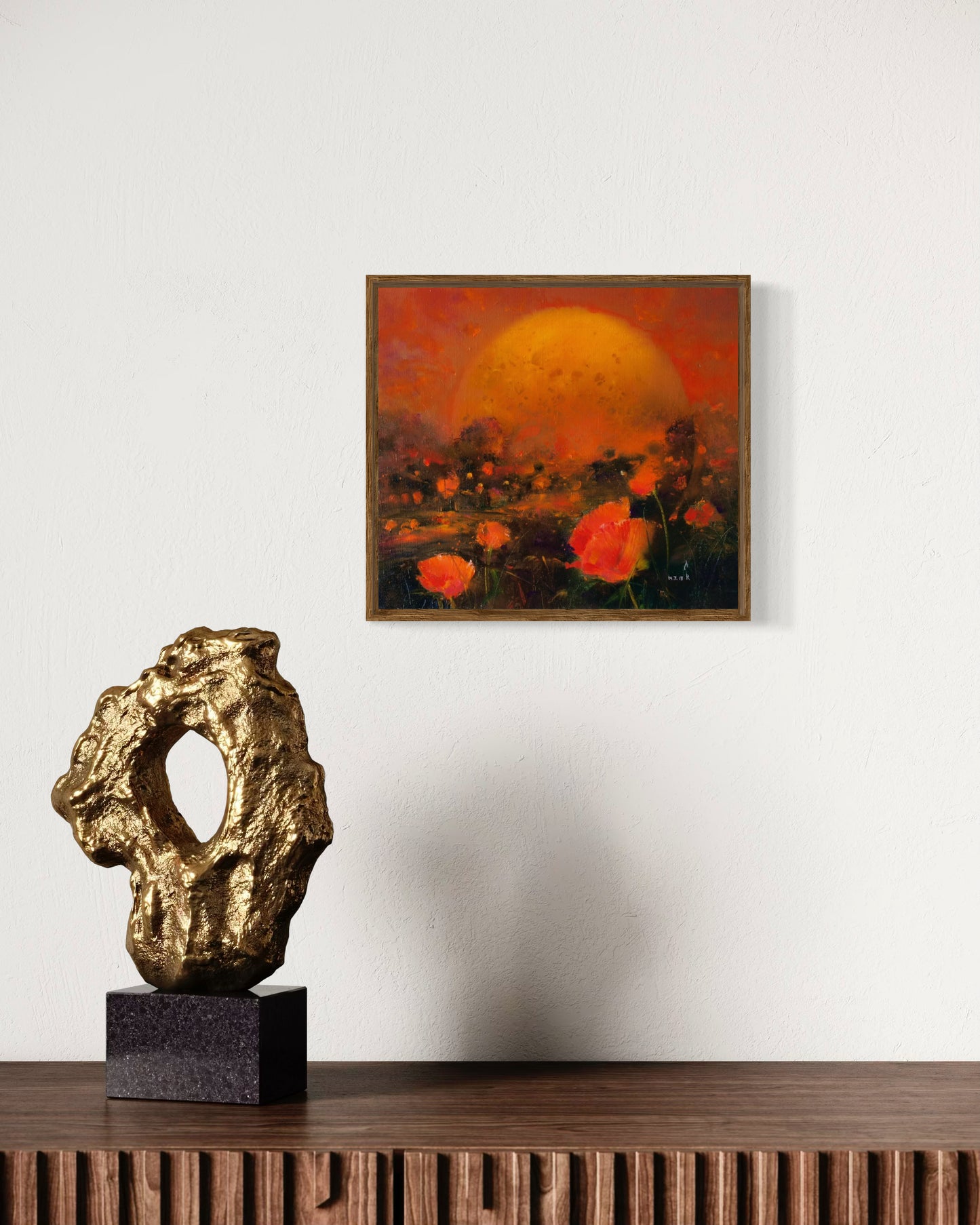 Hot Moon or Warm Evening in the Vicinity of El Paso