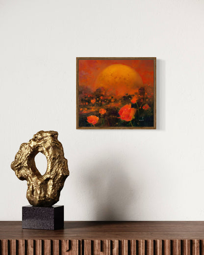 Hot Moon or Warm Evening in the Vicinity of El Paso