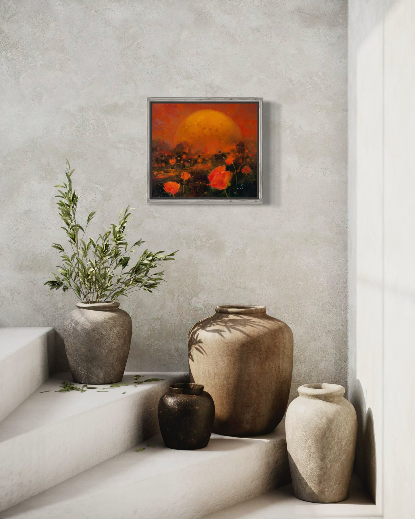 Hot Moon or Warm Evening in the Vicinity of El Paso